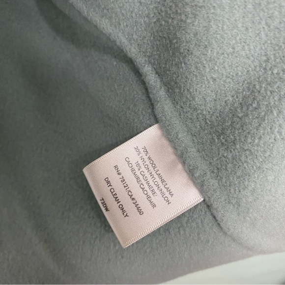 Eileen Fisher Mint Green‎ Coat Sz M Open Front Wool Cashmere - Picture 6 of 8